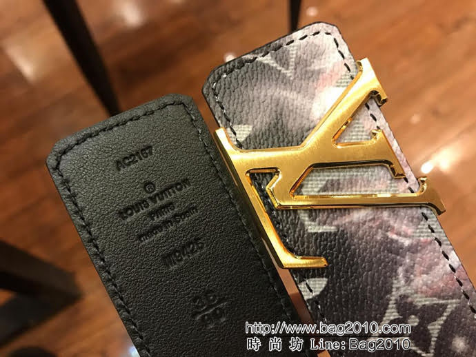 路易威登LV 2019春夏新款 頂級頭層牛皮 不銹鋼扣 男士皮帶  xfp1265